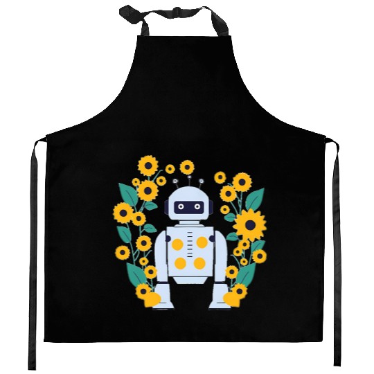 Spring robot Kitchen Aprons