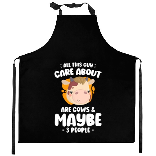 Cattle Farmer Moo Nature Kitchen Aprons