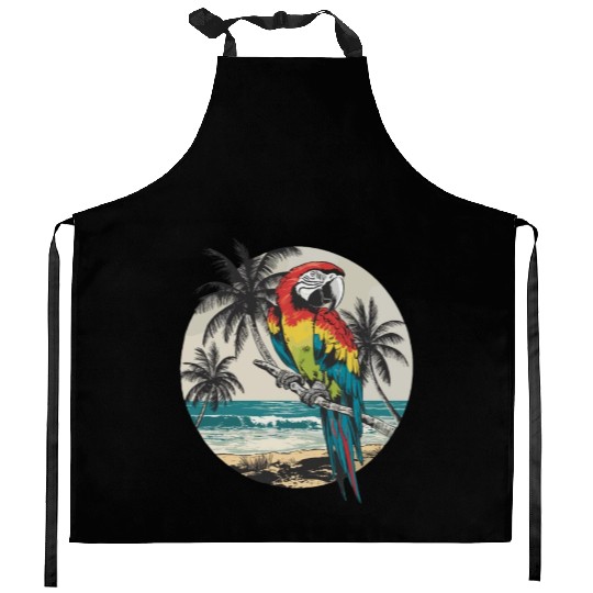 Macaw Parrot for a Bird Lover Animal Lover Kitchen Aprons