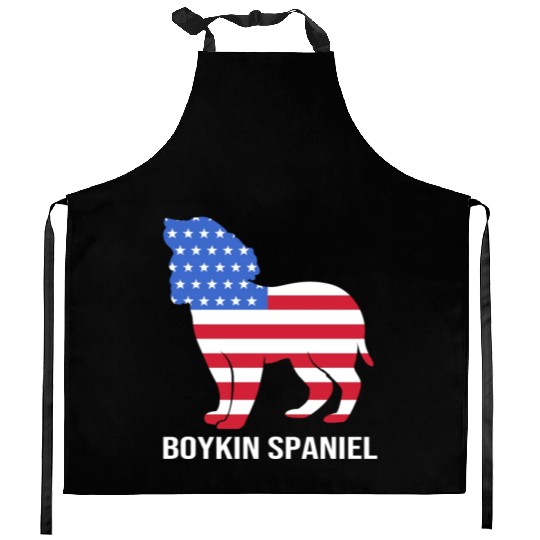 American Flag Boykin Spaniel Dog Patriotic Dog Kitchen Aprons