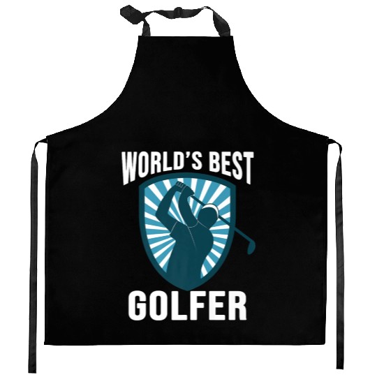 Worlds best golfer clothes Premium Kitchen Aprons