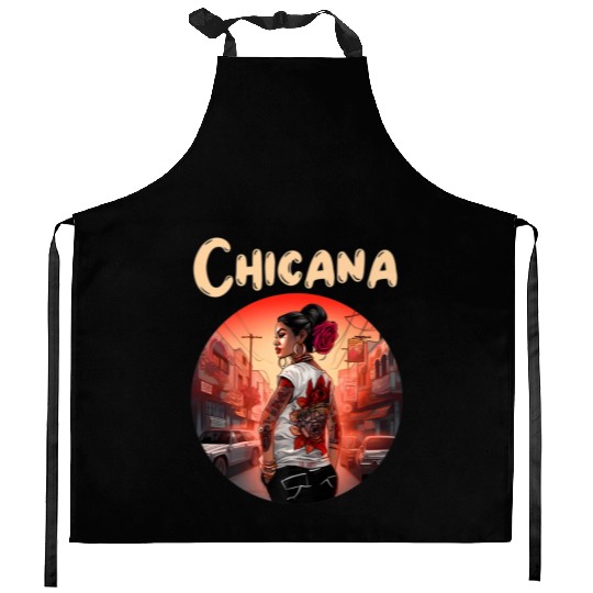Chicana Lowrider Clothes Mexican American Kitchen Aprons