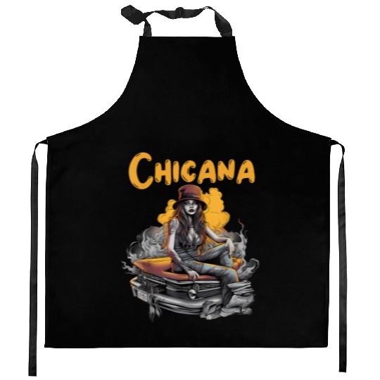 Chicana Lowrider Clothes Mexican American Kitchen Aprons