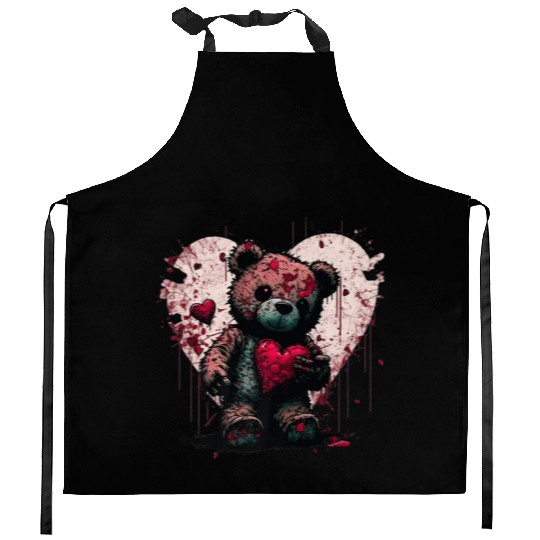Bear Creepy Clothing Premium Kitchen Aprons