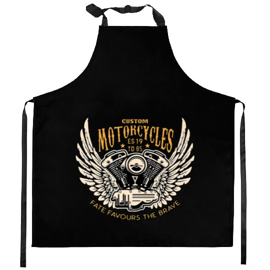 Motorcyclists chopper clothing Premium Kitchen Aprons