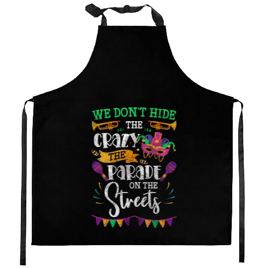 Mardi Gras Music Louisiana Queen Kitchen Aprons