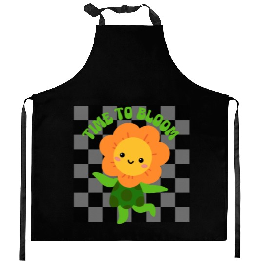 Time to Bloom: Floral Print Design Kitchen Aprons
