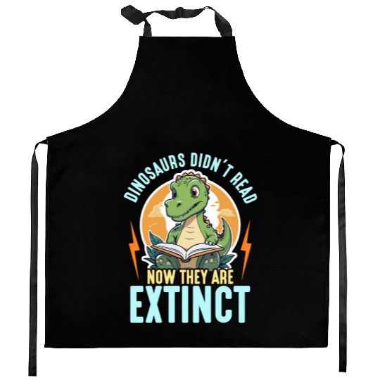 Literature Teacher Dinosaurs Didn't Read Librarian Kitchen Aprons