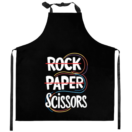 Rock Paper Scissors Lesbian Funny Gay Pride LGBT Kitchen Aprons