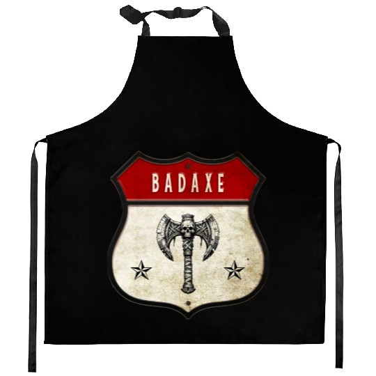 Axe Throwing Axe Sports Emblem Design Kitchen Aprons