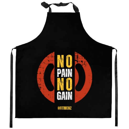 No Pain No Gain For Gym Lovers By FitMenz Kitchen Aprons