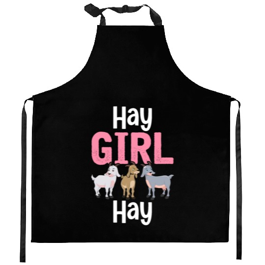 Hay Girl Hay Goat Girl Love Goats Farmer Kitchen Aprons