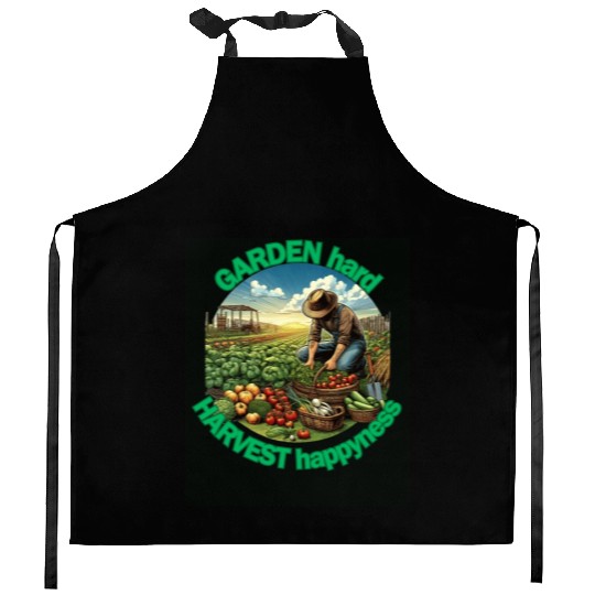 Garden Hard, Harvest Happiness: Gardener Enjoying Kitchen Aprons