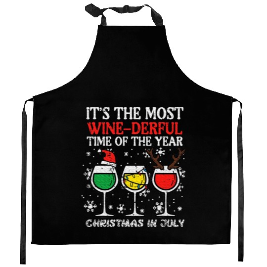 Christmas In July Winederful Kitchen Aprons