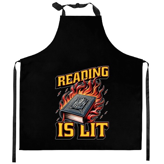 Literature Teacher Reading Is Lit Educator Bookish Kitchen Aprons