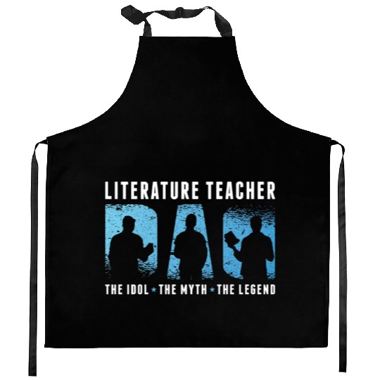 Literature Teacher Dad The Idol The Myth Bookworm Kitchen Aprons