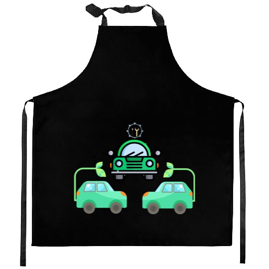 green car Kitchen Aprons
