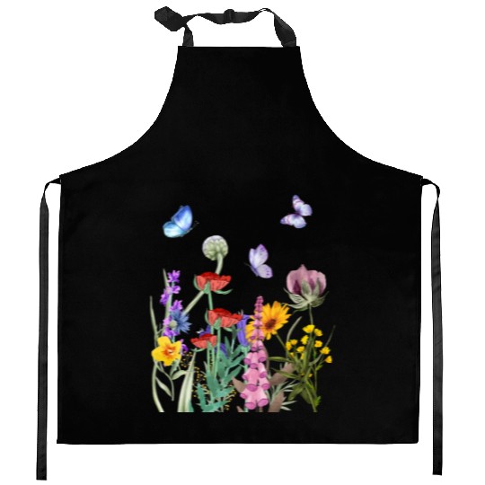 Wild flowers garden Kitchen Aprons