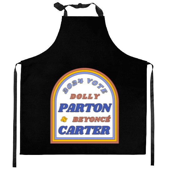 Vote Dolly Parton & Beyonce Carter 2024 Election Kitchen Aprons