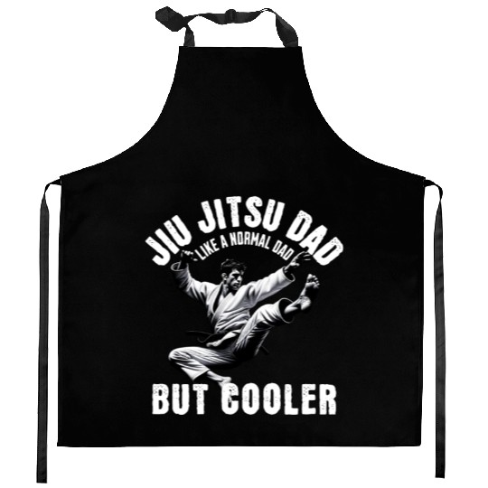 Jiu-Jitsu Dad Kitchen Aprons BJJ Men Father Vintage