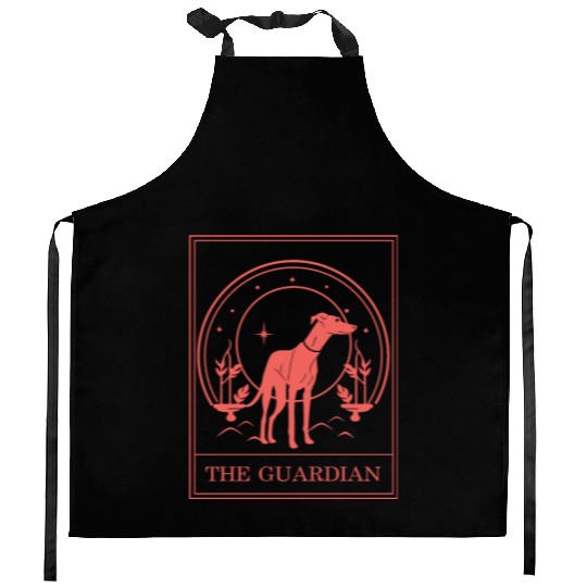 Tarot Greyhound Dog Celestial Whippet Tarot Card Kitchen Aprons