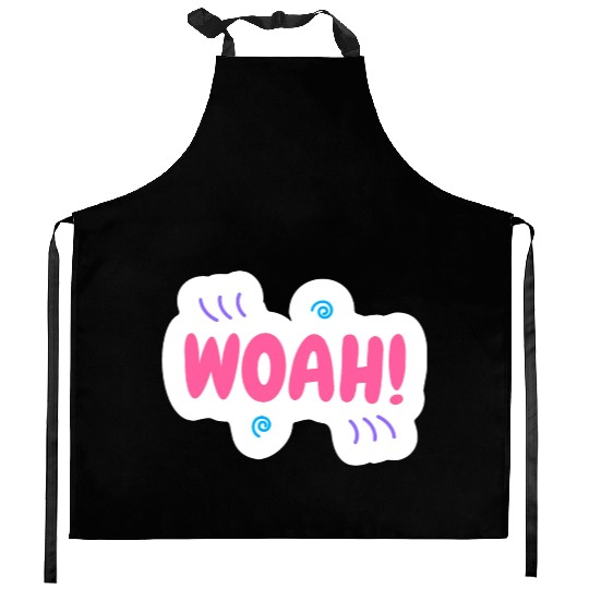 woah surprise Kitchen Aprons