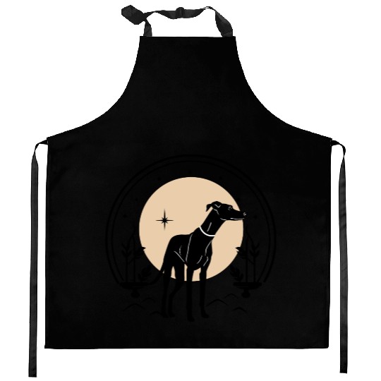 Greyhound Tarot Card Greyhound Celestial Dog Kitchen Aprons