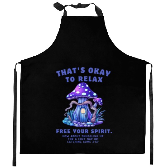 Restful Mushroom Haven Kitchen Aprons