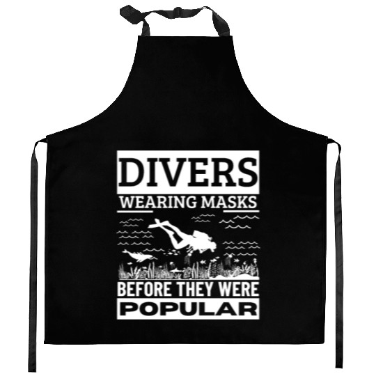 Scuba Diving Mask Pun Funny Scuba Diver Kitchen Aprons