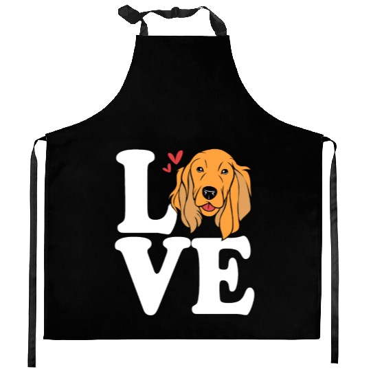 I Love Cocker Spaniel For Cocker Spaniel Dad Kitchen Aprons