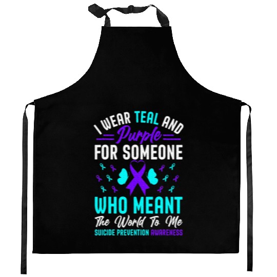 I wear teal and purple for someone who meant Kitchen Aprons