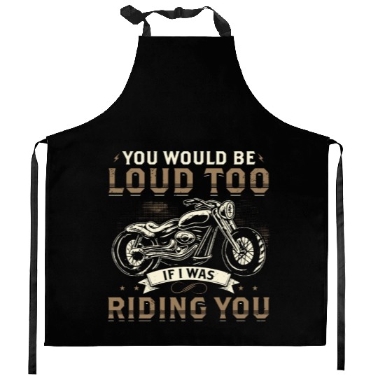 Cheeky Motorcycle Kitchen Aprons