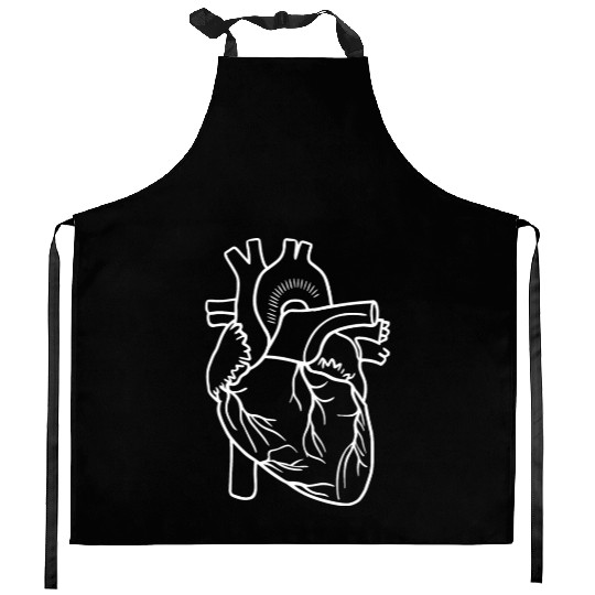 CVICU Cardiac Nurse Cardiology Heart Anatomy ICU Kitchen Aprons