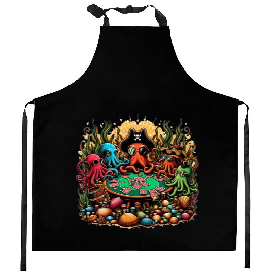 Octopus Card Table Kitchen Aprons