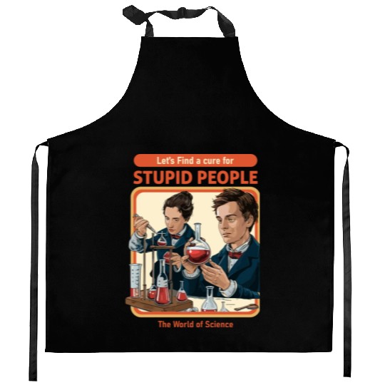A Cure For Stupid People Classic Kitchen Aprons