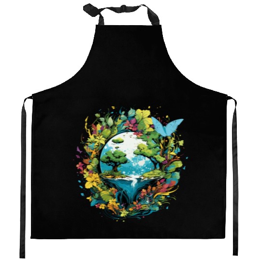 Respect Your Mother Earth Day Save Our Planet Kitchen Aprons