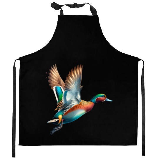 Chestnut Teal in Flight Kitchen Aprons