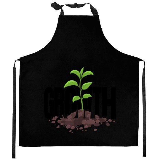 Growth Typography Design Kitchen Aprons