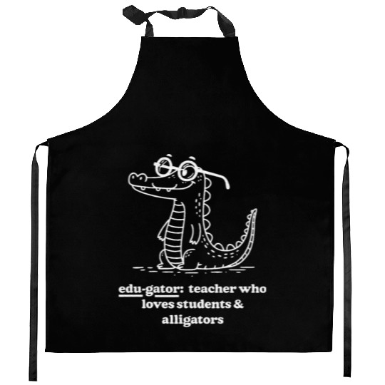 Elementary Teacher Edu gator Loves Kitchen Aprons