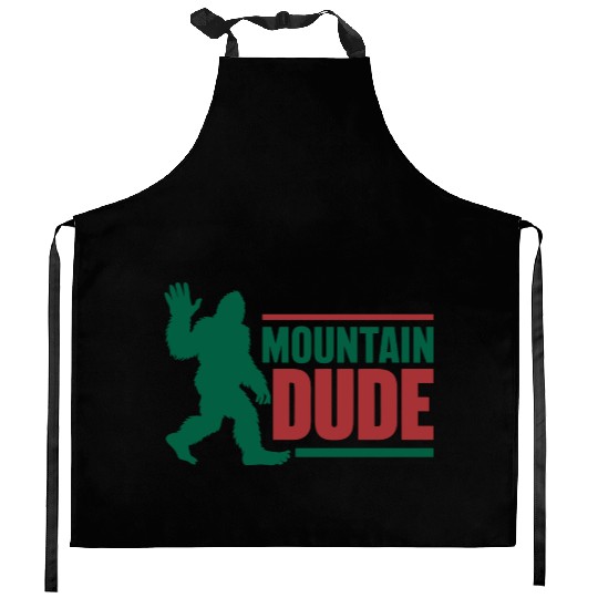 Mountain Dude Kitchen Aprons