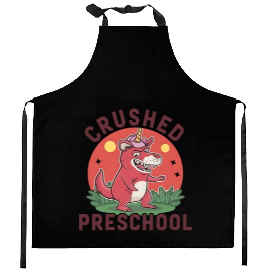 crushed preschool unicorn preschool graduation Kitchen Aprons