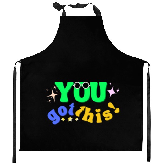 You (got) this! Funny Quote Neon Kitchen Aprons