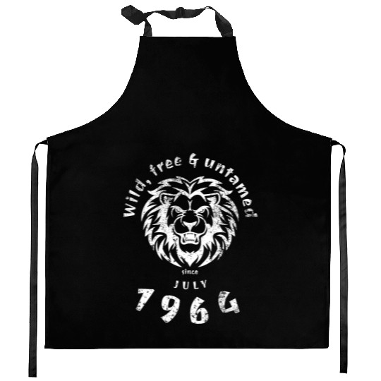 60th birthday Wild, free & untamed since 07/1964 Kitchen Aprons