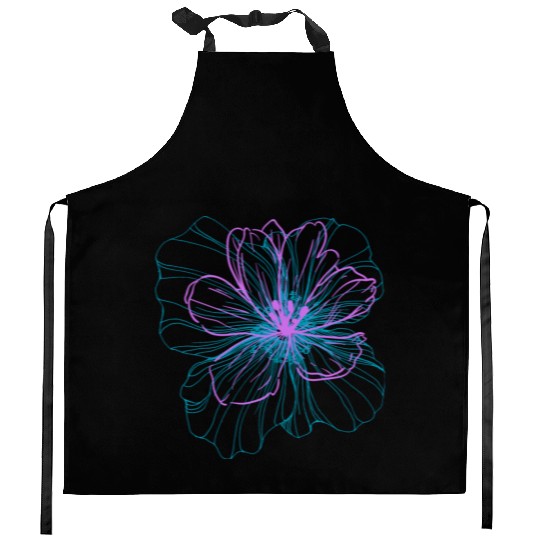 hibiscus flower Kitchen Aprons
