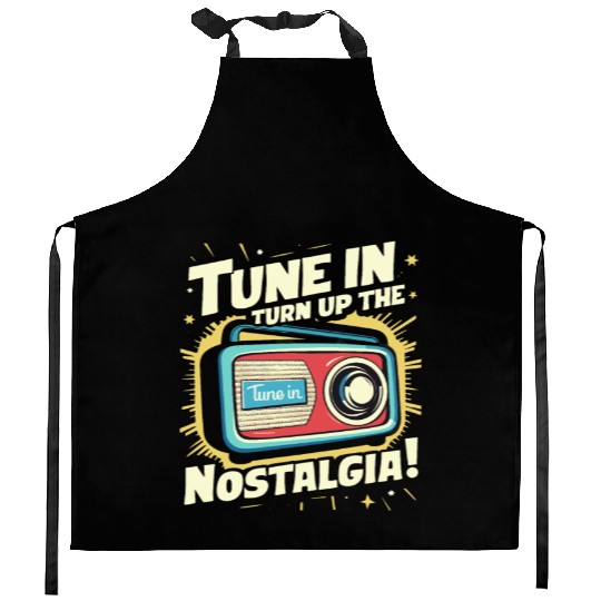 Tune In, Turn Up the Nostalgia with Vintage Radio Kitchen Aprons