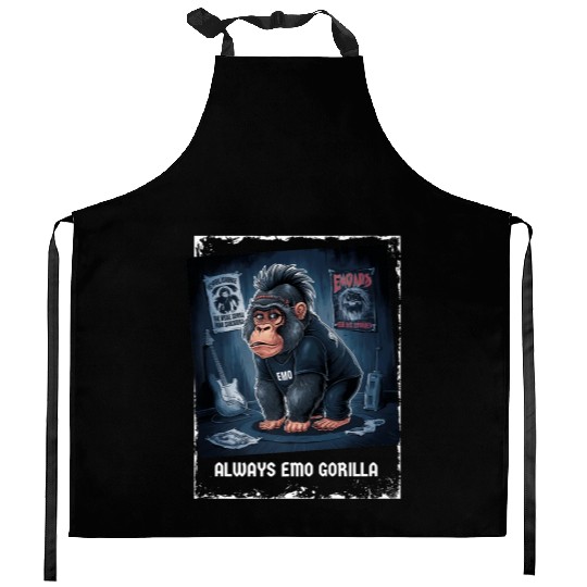 Always emo gorilla admirers Premium Kitchen Aprons