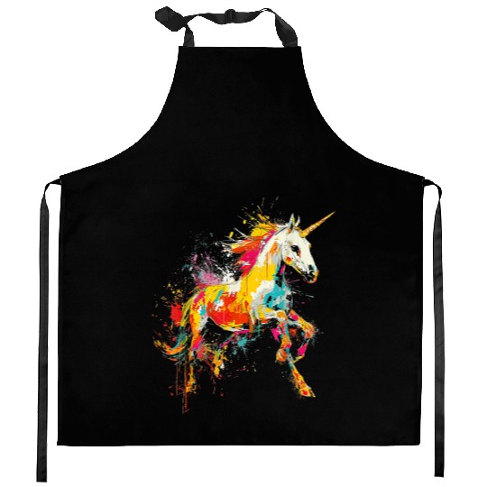 Unicorn Rainbow Animal Zoo Kitchen Aprons