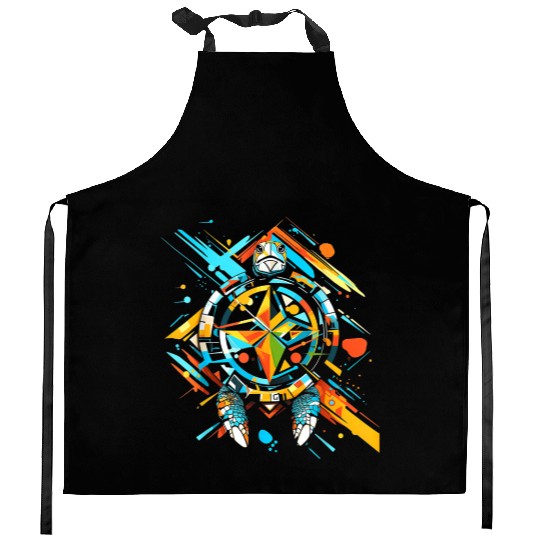 Turtle Animal Graphic Artwork Kitchen Aprons