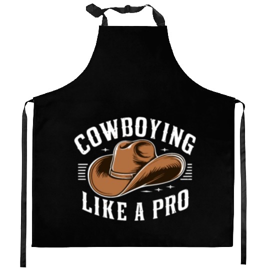 Cowboy Lifestyle Western Theme with Horses and Kitchen Aprons