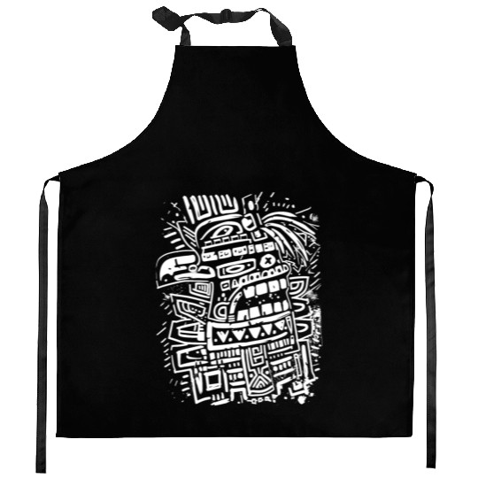 Aztec God Ancient Mythology Tezcatlipoca Eagle Kitchen Aprons